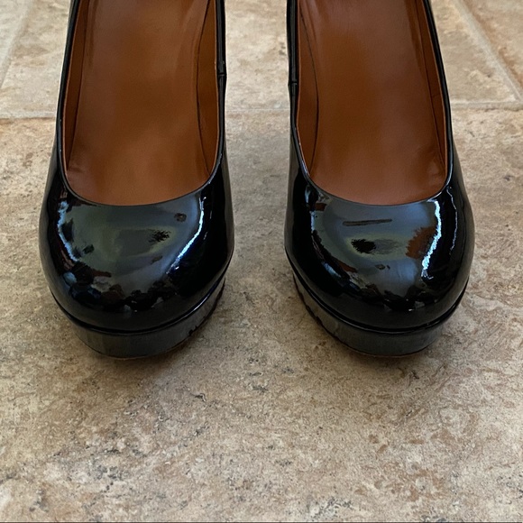❌❌❌ SOLD ❌❌❌GUCCI BETTY Black patent leather platform pumps EUC size 8/38 - Picture 3 of 12